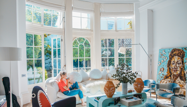 Interior design big open windows